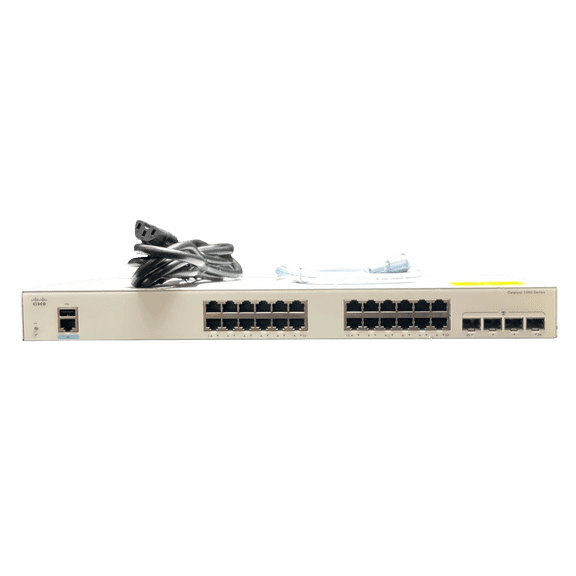 Restored Cisco Catalyst C1000-24T-4G-L 24 Port Gigabit Ethernet Switch 4x1GbE SFP Ports (Refurbished)