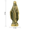 thumbnail image 3 of Estatua de latón, estatuas de la Madre Bendita de regalo católico para decoración de mesa de oficina en casa del coche, tablero de instrumentos del coche, 3 of 5