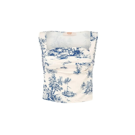 Sleeveless Printed Blouse