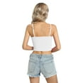 thumbnail image 5 of Women's V Neck Cami Crop Top Tassel Sleeveless Vest Shirt Beaded Sling Tank Tops, 5 of 7
