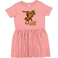 thumbnail image 3 of Inktastic Cute Monkey Just Hangin' Around Illustration Girls Toddler Dress, 3 of 5