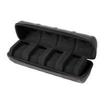 Necvior Portable Travel Watch Case for Men 4 Slots Oxford Fabric Watch Box with EVA Protective and Soft Interiors Home Accessory