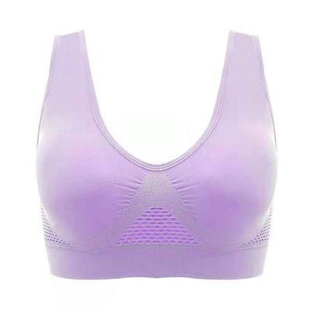 

BYDOT Women Shockproof Running Bra Workout Breathable Mesh Brassiere Sleep Underwear