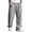 Dark Gray-#011, variant on Mens Linen Cotton Pants Drawstring Waist Lightweight Baggy Sweatpants Loose Fit Beach Travel Straight Leg Pants With Pockets