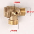 thumbnail image 5 of 3-Way Brass Check Valve with External Thread - One-Way Air Compressor with Compressor, 5 of 5