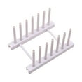 thumbnail image 1 of Organizador de tapas para ollas y sartenes, escurridor para platos de cocina blanco, 1 of 7