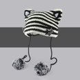 thumbnail image 2 of UFOUND Cat Ear Gyaru Acubi Crochet Hats Cute Star Aesthetic Pompoms Cutecore Clothes Winter, 2 of 5