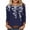 #0266-Navy, variant on Uootdi Womens Tops Crew Neck Long Sleeve Flower All Over Print Long Sleeve Tee for Women Oversized Fresh Botanical Womens Tees