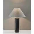 thumbnail image 4 of Adesso Martin Table Lamp, Black Poplar Wood with Antique Brass Accent, 4 of 5