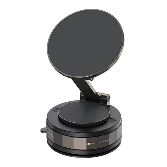 Magnet Car Phone Mount with Adjustable Arm & Anti-Shake Vacuum Base for Stable Navigation