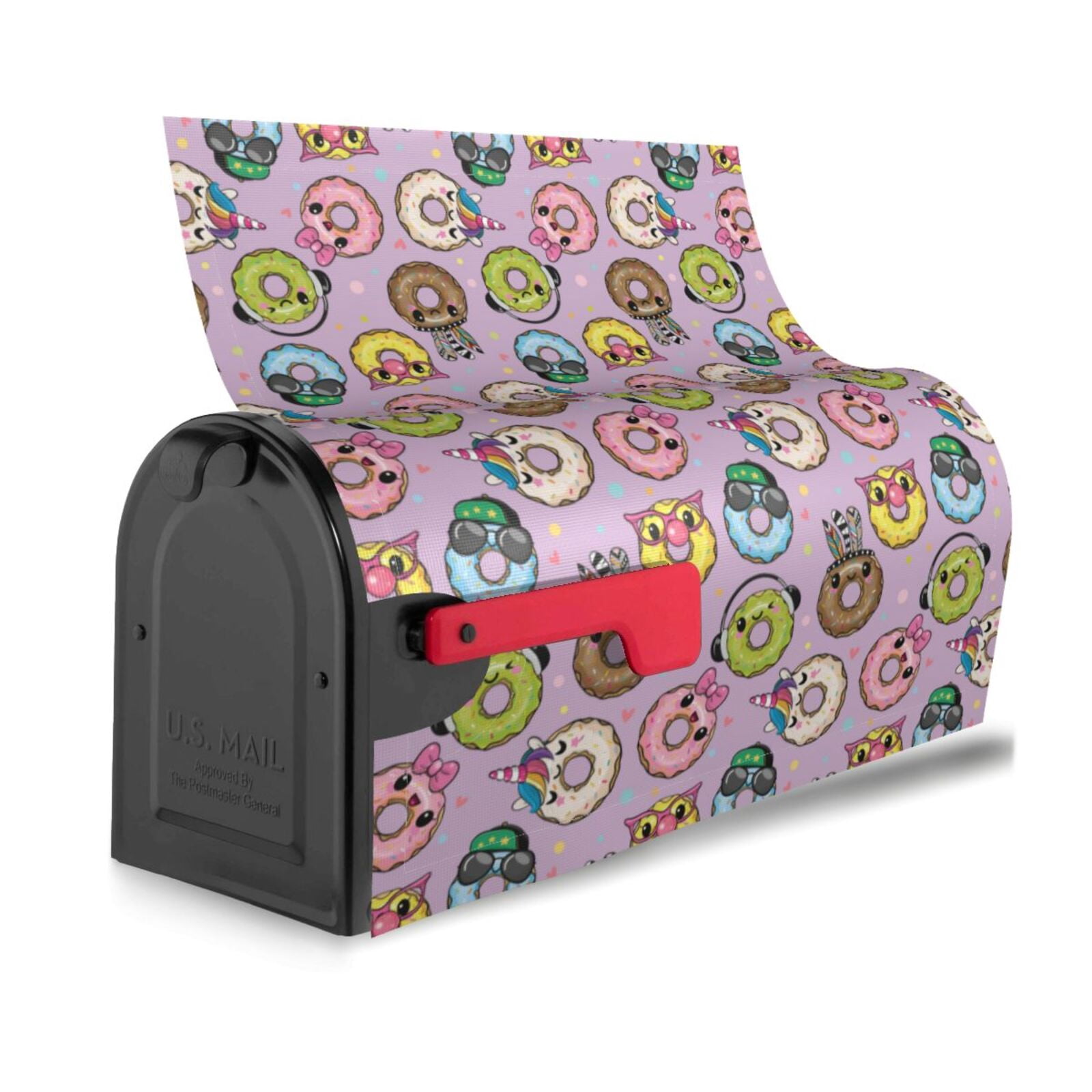 Xecao Cute Donuts for Mailbox Cover with Magnetic Strips, Waterproof and Sunscreen, Adds a Decorative Touch to Your Garden Yard.