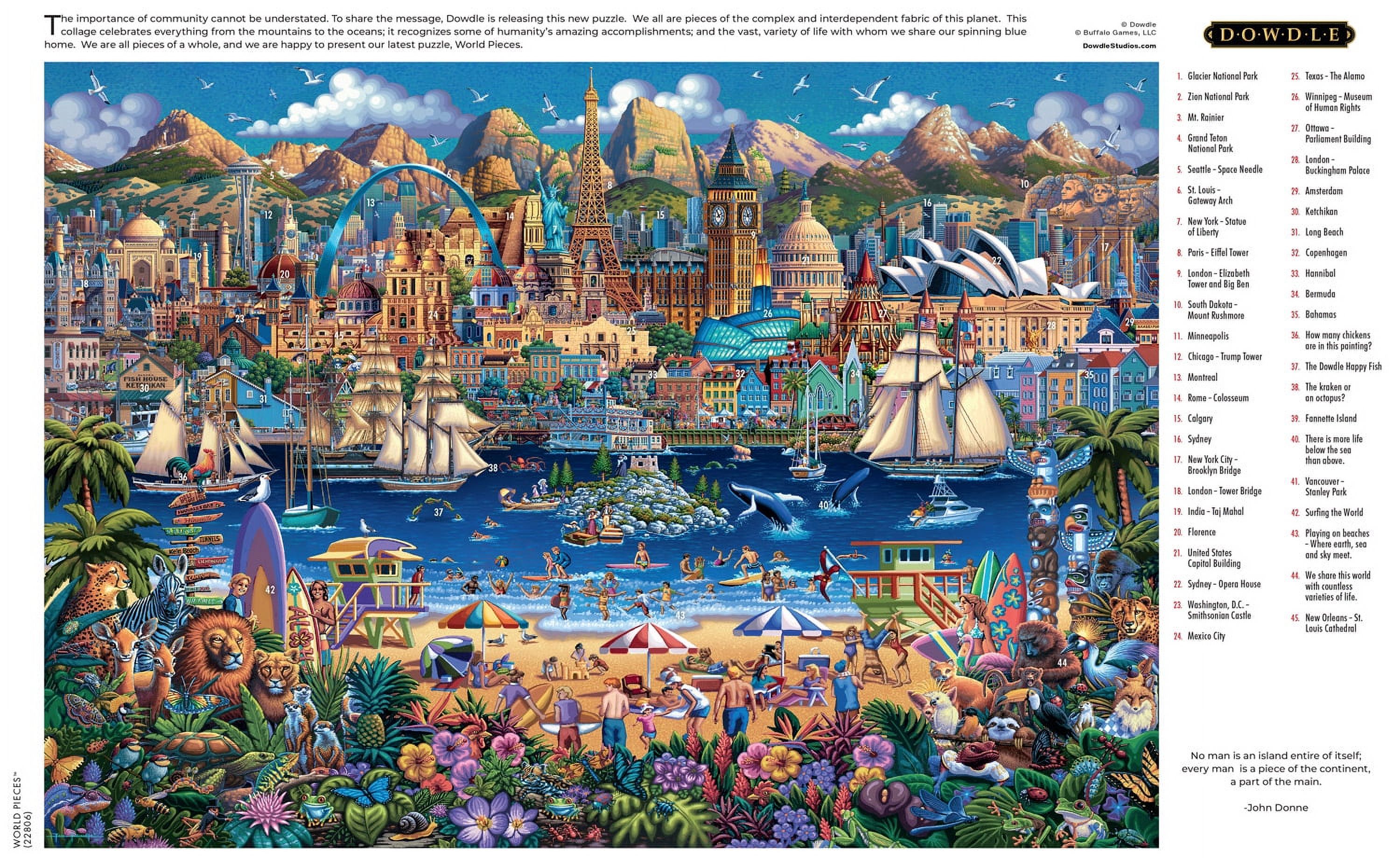 Buffalo Games 300-Piece Dowdle World Pieces Adult Interlocking Jigsaw Puzzle