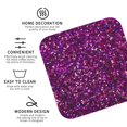 thumbnail image 3 of Honeii Colourful Glitter Print Leather Coaster Set of 4, Ideal for Safeguarding Your Furniture from Drinks Spills and Effortless Cleanup-Square, 3 of 6