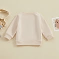 thumbnail image 3 of Bagilaanoe Toddler Baby Girl Casual Sweatshirt Long Sleeve Letter Embroidery Pullover 6M 12M 18M 24M 3T 4T Kids Loose Tee Tops, 3 of 8