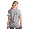 thumbnail image 2 of Women's-G-III 4Her by Carl Banks  Heather Gray Baltimore Ravens First Pick Distressed V-Neck T-Shirt, 2 of 2