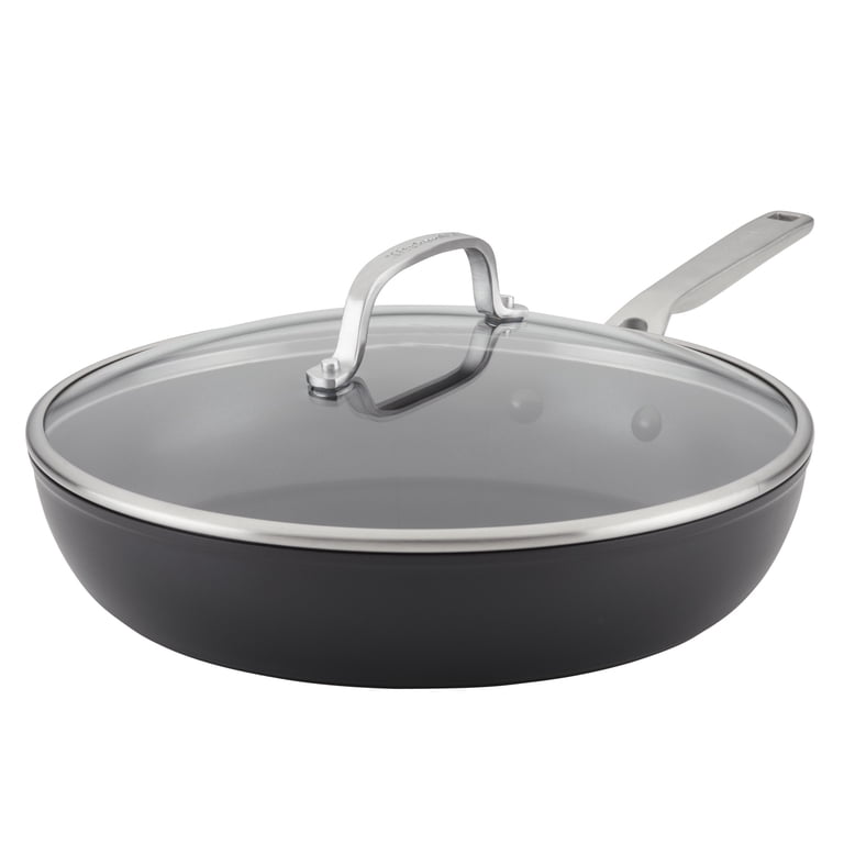 KitchenAid Hard Anodized Nonstick Frying Pan with Lid, 12.25 In photo 1