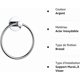 thumbnail image 5 of Towel Holder, Stainless Steel Towel Ring, 18 cm, Wall Mounted Round Towel Ring for Bathroom, Kitchen, Bedroom, etc., 5 of 5