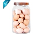 thumbnail image 2 of Egg Jar,kitchen canister， 1 Gallon Large Glass Food Storage Jars with Airtight Lid, Clear, 2 of 3