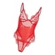 thumbnail image 5 of Lencería sexy de encaje estilo babydoll, leotardo de una pieza con escote en V profundo, body transparente L, 5 of 7