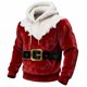 thumbnail image 4 of Ceisia Cozy Fleece-Lined Mens Loose Fit Santa Style Color Block Hooded Sweatshirt Gifts, 4 of 5