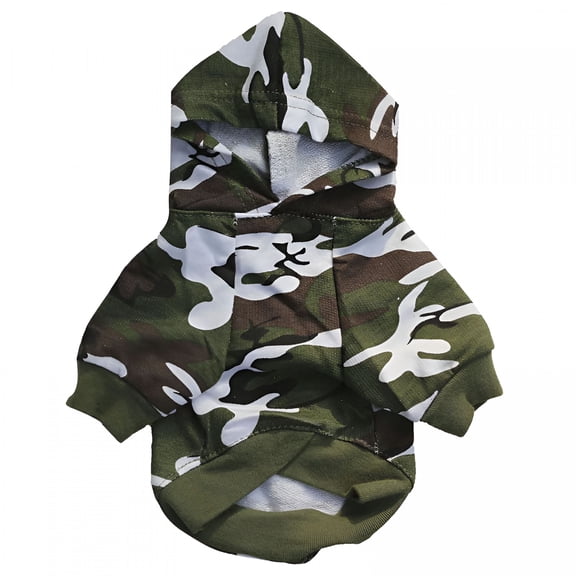 TELOLY Pet Sweater Camo Sweatshirt Puppy Dog Clothes Sweatshirts XS Green