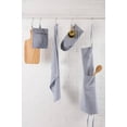 thumbnail image 5 of DII Gray Solid Chambray Chef Apron, 32x28", 100% Cotton, 5 of 8