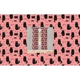 thumbnail image 4 of Ambesonne Cat Window Curtains, Kitten Silhouette Fish Paws, Each 28" W x 63" L, Pastel Pink and Charcoal Grey, 4 of 4