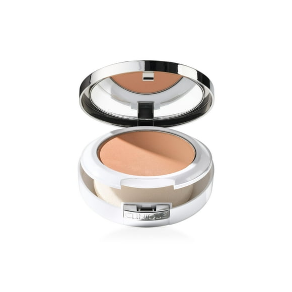 Clinique Beyond Perfecting Powder Lightweight Full Coverage Foundation + Concealer For Dry Combination to Oily Skin Types, Cream Chamois, 0.51 Ounce