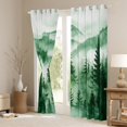 thumbnail image 3 of Homewish Pine Tree Black Out Curtains,Tropical Botanical Plant Curtains Pack of 2 (42x63 Each),Green White Bedroom Curtains For Mane Women,Super Cozy Room Decor, 3 of 6