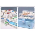 thumbnail image 3 of Caja de medicamentos portátil de emergencia médica de 1 pieza gran capacidad organizador familiar azul, 3 of 5