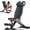 Black-Headrest and armrest, variant on Foldable Dumbbell Bench for Home Gym - Adjustable Weight Bench with Multiple Backrest Positions for Chest, Shoulders, and Arms Workouts - Multi-Functional and Space-Saving Design for Apartments