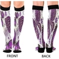 thumbnail image 2 of GZHJMY 1Pair Fashion Print Compression Socks for Women Men, Knee High Stockings for Athletic Sports,Running,Travel, 2 of 7
