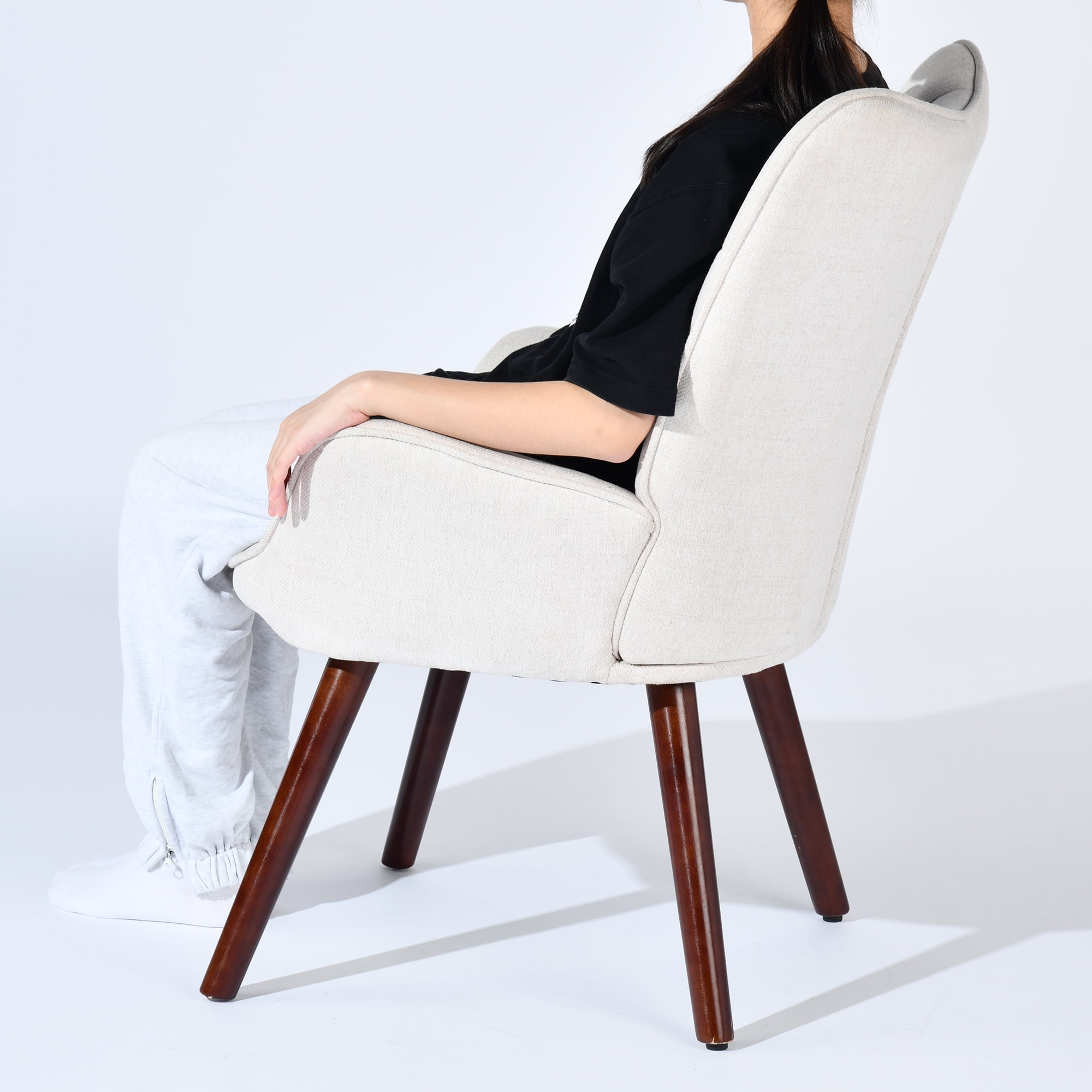 Homy Casa Waiting Room Guest Chair Office Reception Charis Lounge Charis for Living Room Bedroom Makeup, Beige