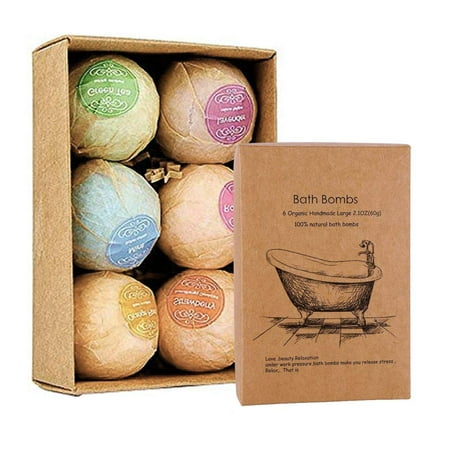 USA Made Essential Oils Lush Bath Bombs Kit - Organic Coconut oil and Shea Butter - Mothers Day Gifts For Women - Bath Fizzies - Best Gift Ideas and Gift Sets - Use with Bath Bubbles Bath (Best Organic Butter Uk)