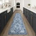 thumbnail image 6 of Suelur Runner Rugs 2x10 Blue Runner for Hallways Non-Slip Washable Kitchen Runner with Rubber Backing Soft Printed Distressed Medallion Floor Carpet Runner for Laundry Bedroom Entryway, 6 of 8
