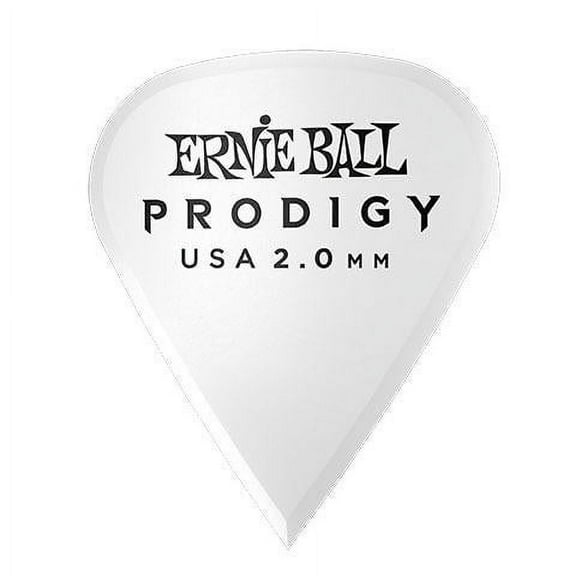 Ernie Ball 9341 Prodigy Picks, White Sharp, 6 Pack, 2.0mm