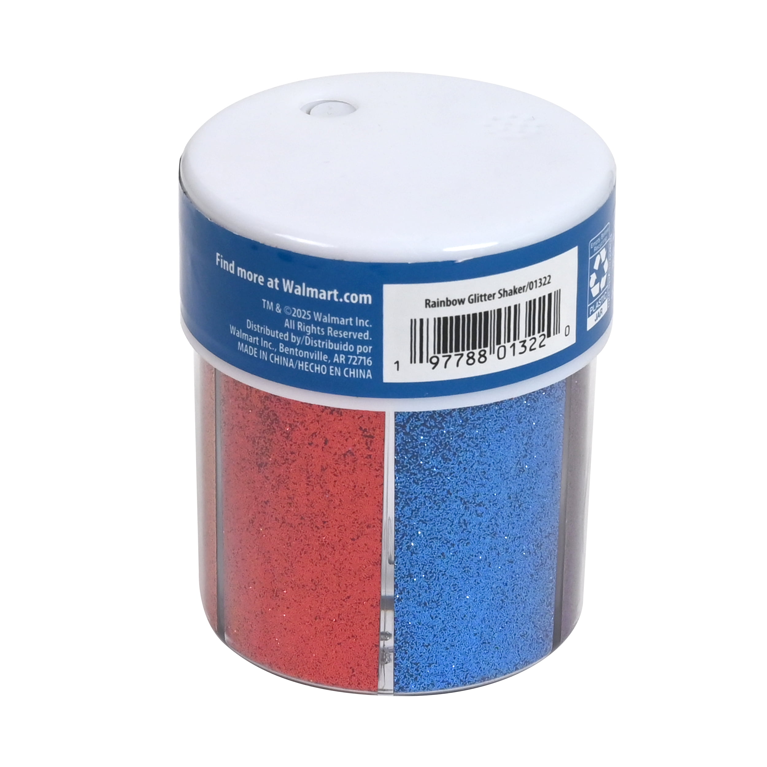 Hello Hobby Six-Compartment Rainbow Glitter Shaker, Multicolor