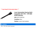 thumbnail image 2 of Lower Intermediate Steering Shaft - Compatible with 1995 - 1999 GMC K2500 Suburban 1996 1997 1998, 2 of 2