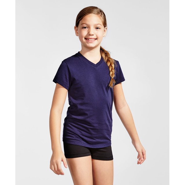Soffe Girls Short Sleeve Core V-Neck T-Shirt - 6567G