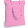 thumbnail image 1 of TOPDesign Paquete de 5 bolsas económicas de algodón de 16.0 x 15.0 in, color negro, ligeras, medianas, reutilizables, para compras de comestibles, adecuadas para bricolaje, publicidad, promoción, rega, 1 of 4
