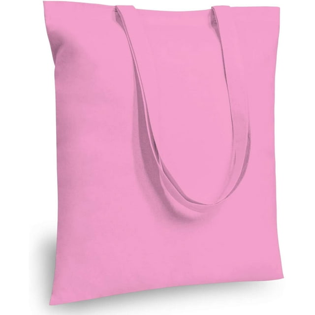 TOPDesign Paquete de 5 bolsas económicas de algodón de 16.0 x 15.0 in, color negro, ligeras, medianas, reutilizables, para compras de comestibles, adecuadas para bricolaje, publicidad, promoción, rega