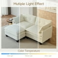 thumbnail image 3 of Modular Sectional Sofa, 76.5" L-Shaped Chenille Comfy Sectional Couches for Living Room, 2-Seater Cloud Couches with 1 Movable Ottoman, Flexible Combination Modern Deep Seat Sofa (Beige), 3 of 6