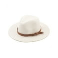 thumbnail image 2 of D-GROEE Straw Sun Hats for Women Men Summer Sun Beach Hat Short Brim Straw Panama Fedora Hat, 2 of 8