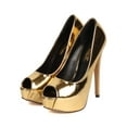 thumbnail image 5 of New Women Liliana Riri-1 Mirror Metallic PU Peep Toe Platform Stiletto Pump, 5 of 5