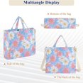 thumbnail image 6 of FORMRS Womens Corduroy Tote Bag Crossbody Shoulder Handbag with Pocket, Pink Daisy, 6 of 7