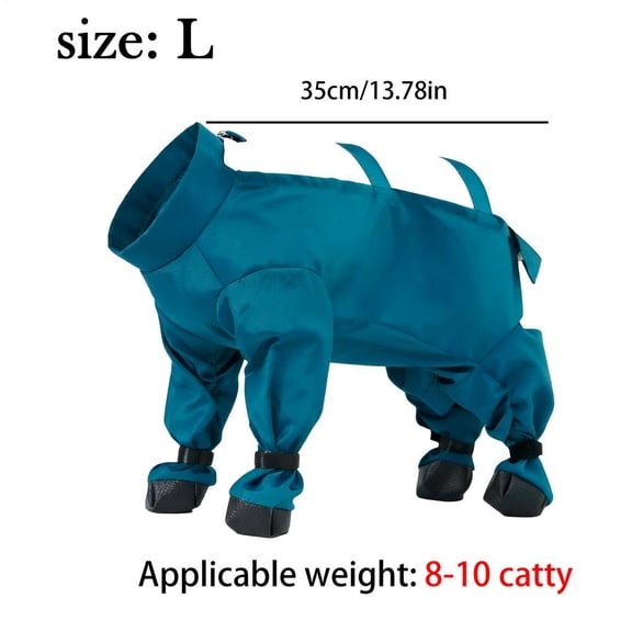 Winter Dog Snow Suit with Boots, Waterproof Reflective Dog Coat Jacket with Pants & Booties, Adjustable Outdoor Cold Weather Gear for Dogs M/L/XL/XXL