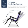 thumbnail image 7 of Best Choice Products Oversized Padded Zero Gravity Chair, Folding Outdoor Patio Recliner w/ Side Tray - Black/Purple, 7 of 7