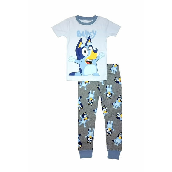 Bluey Toddler Boy's Character Short-Sleeved Cotton Pajama Set, Size 3T