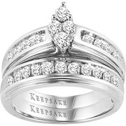 Keepsake Ks 3/4ctw 14kt Wg Glitter Bridal Set Oc