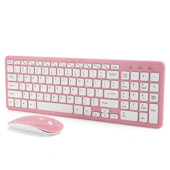 Keyboard Mouse Combo, Game Keyboard, Wireless Mouse, Light For Computer Wireless Pink Set